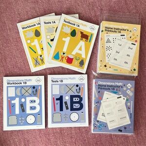 Almost NEW Singapore Dimensions Math: Level 1 A&B – Set | homeschool curriculum